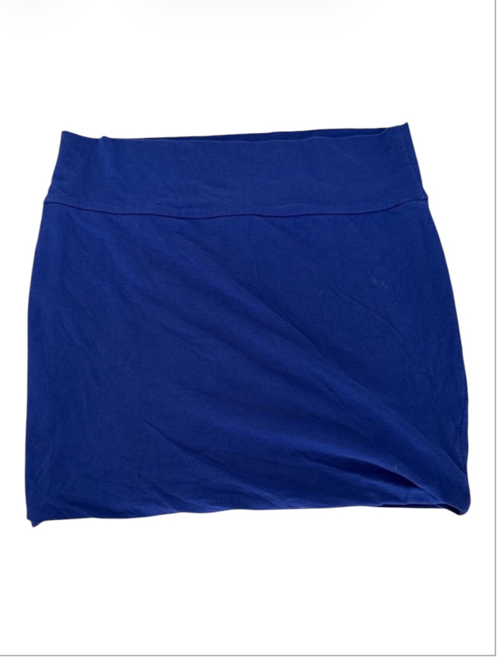 Charlotte Russe Cobalt Blue  Cotton Bodycon Stretch Mini Skirt Size M
